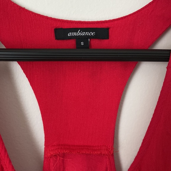 Red High Low Layered Racerback Tank Top Women Size S - Picture 4 of 9